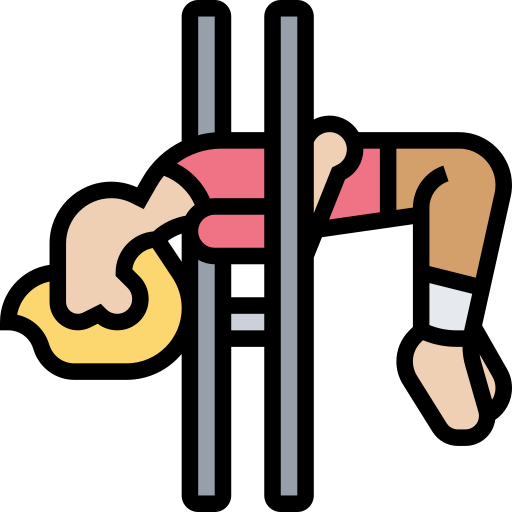 athlete practicing high jump